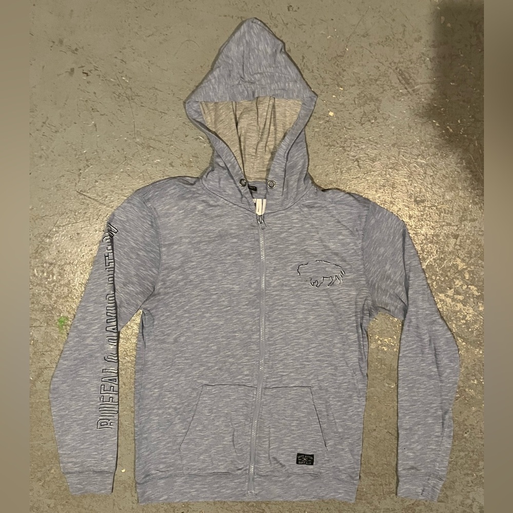 Light blue Buffalo David Bitton zip up hoodie